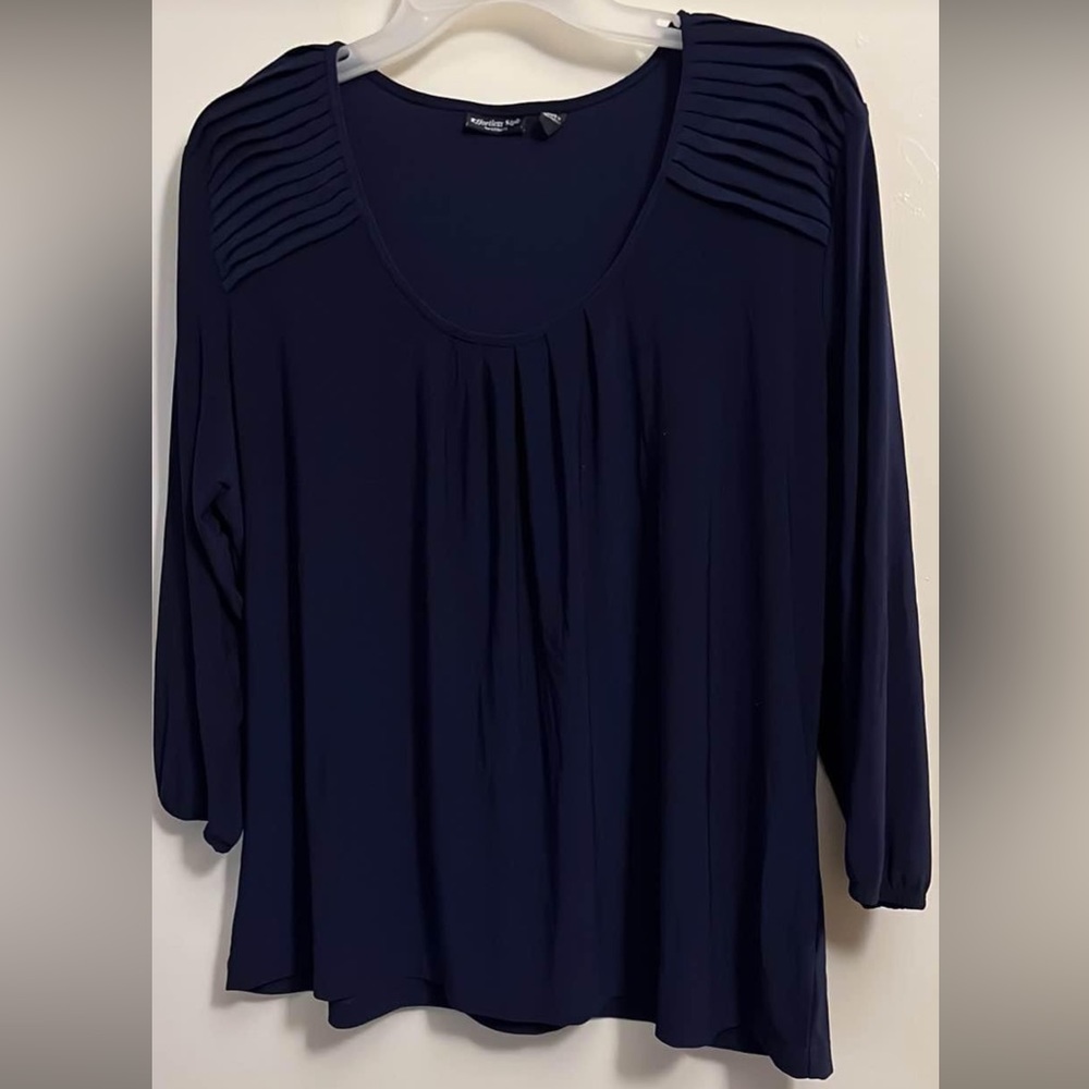 Dark Blue Effortless Style Top 🔥